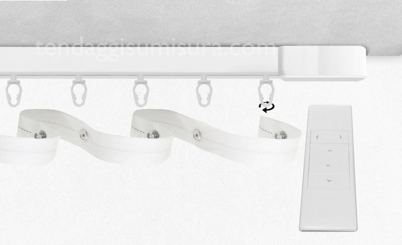 Binario Per Tende A Doppia Rotaia, Silenzioso, Da Soffitto - 230 Cm, Bianco, Per Camera Da Letto, Soggiorno, Ospedale