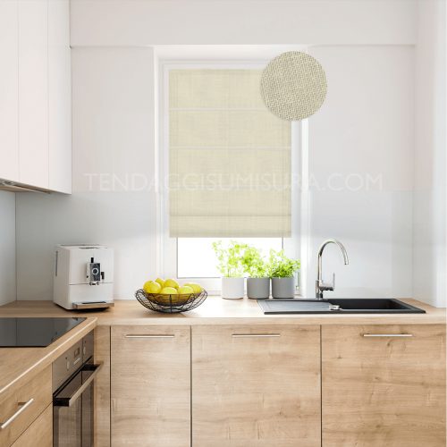 Tenda A Pacchetto ESLIR Con Passanti – Semitrasparente, Stile Rustico Con Fiori Ondulati – 60x140 Cm, Bianco (Include Tubi In Plastica)