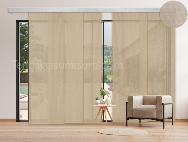 tenda a pannelli nocciola su misura