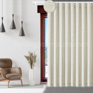 tenda oscurante a onde panna effetto lino