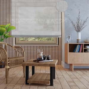 Tenda A Pacchetto In Voile Grigio 100x155cm – Leggera E Trasparente Per Cucina – Con Aste