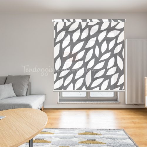tenda a rullo grigio scuro su misura