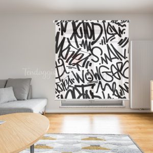 tenda a rullo disegno astratto