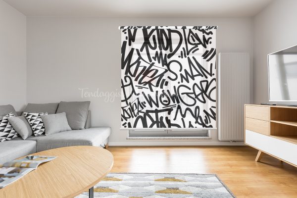 tenda a rullo disegno astratto