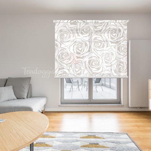 tenda a rullo grigio tortora chiaro su misura