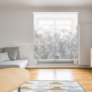 tenda a rullo grigio chiaro su misura