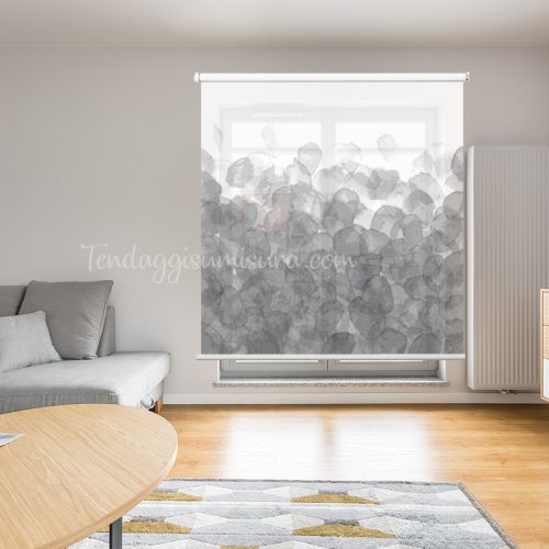 tenda a rullo grigio scuro su misura