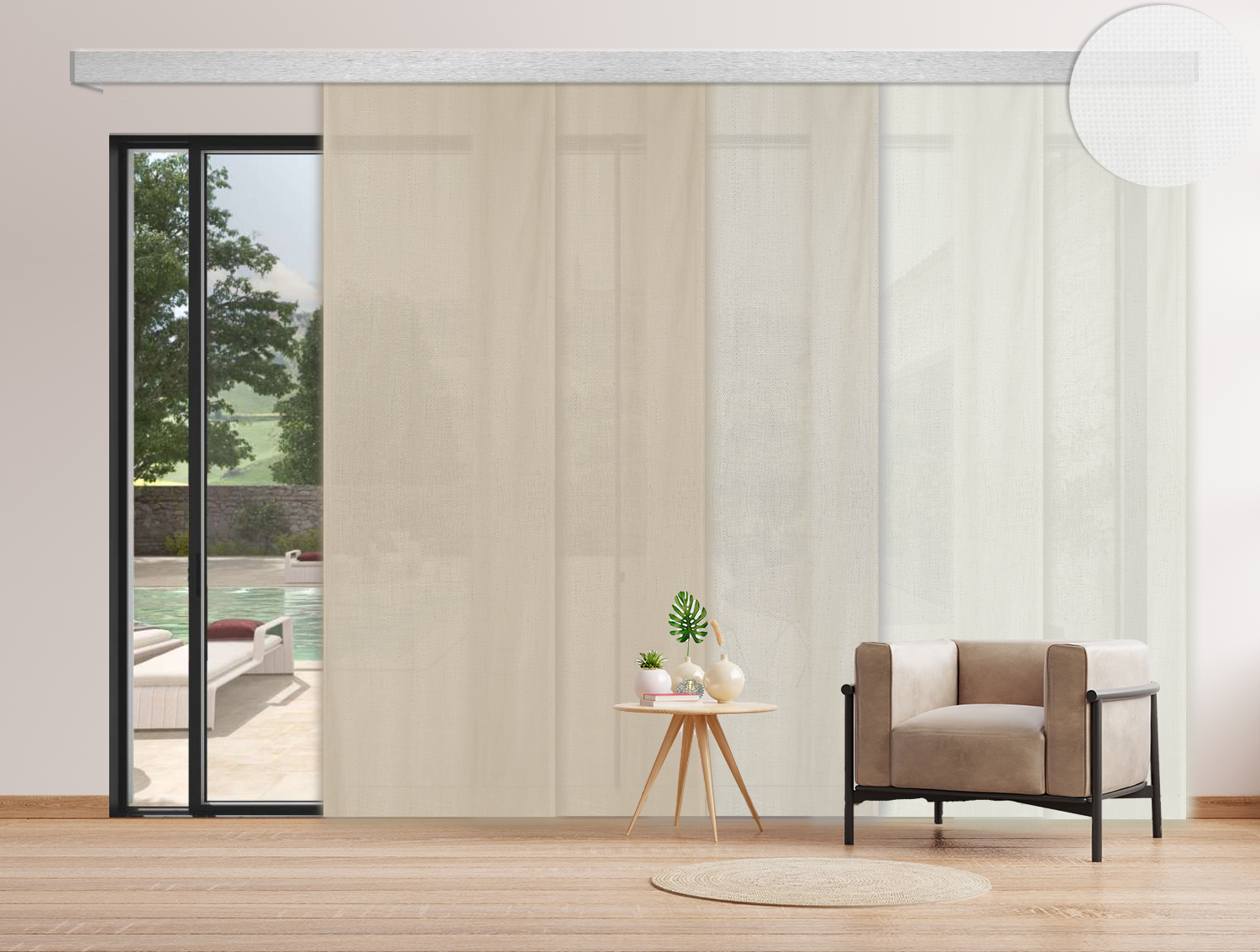 Tenda per finestra serie Lesena, Colore Naturale