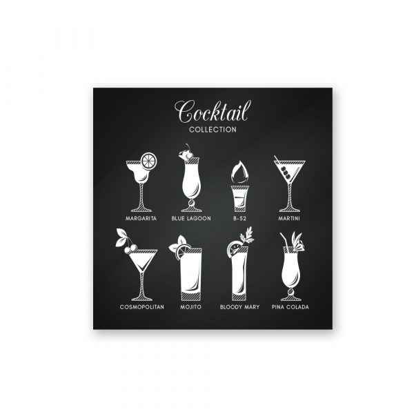 quadro industrial nero cocktail
