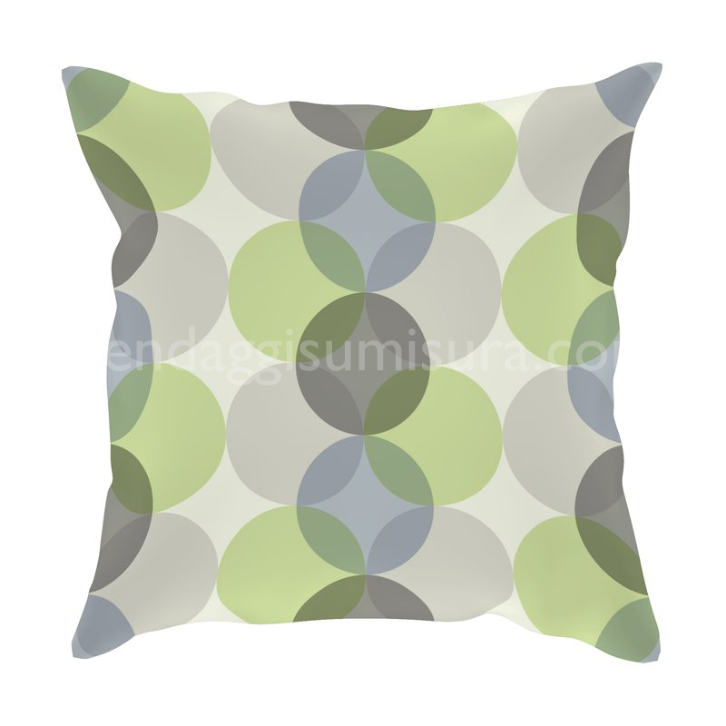 cuscino vintage azzurro e verde