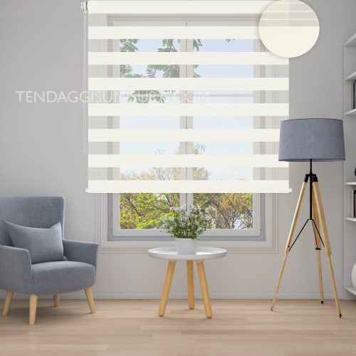 tenda a rullo night and day beige su misura