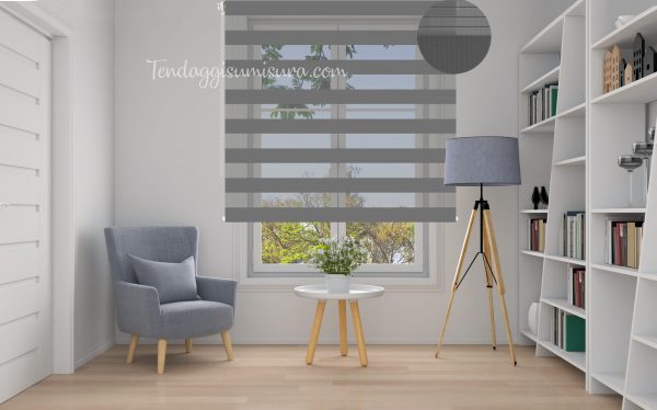 Tenda a rullo night and day grigia 270cmx200cm(h)