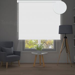 Tenda a pacchetto a vetro oscurante panna - beige - fango EFFETTO LINO su  misura