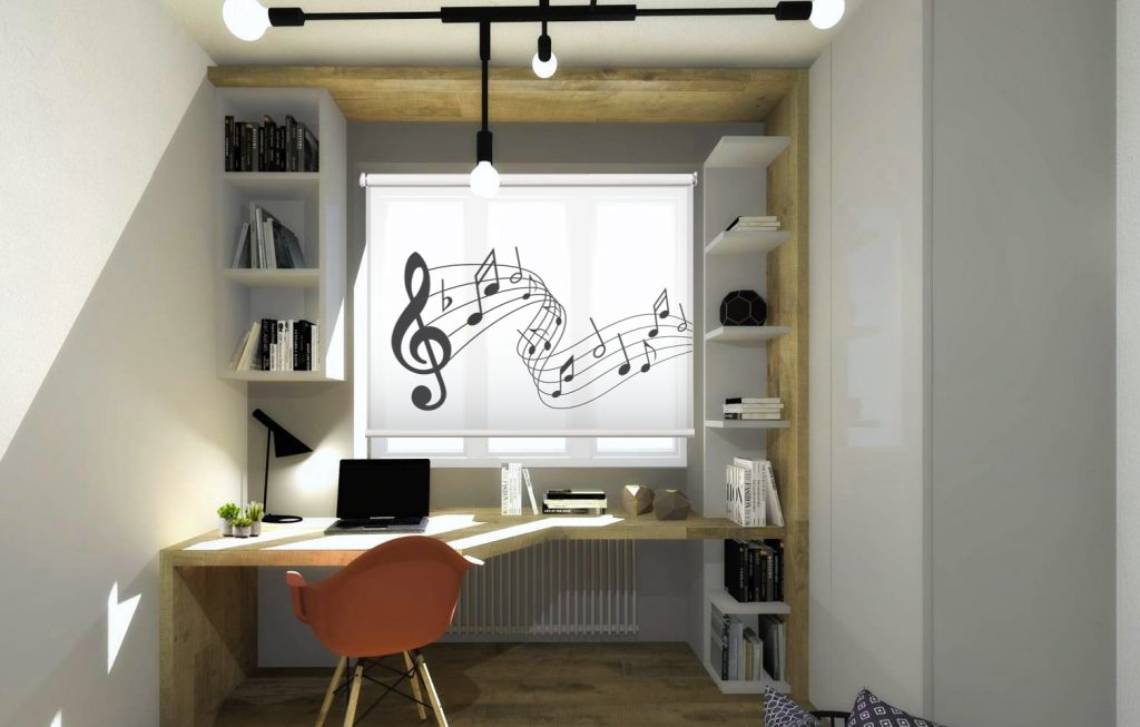 Erosebridal Tenda A Pannello Con Note Musicali Stile Retrò – 2 Pezzi, Marrone, Con Occhielli - 5