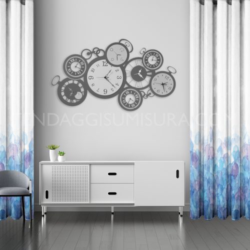 Tenda Oscurante Per Interni 210x170 Cm, Efficienza Energetica, Blu Cielo, 1 Pannello Con Anelli