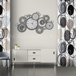 ABAKUHAUS Tenda Doccia Viola Mandala 175x240 | Tessuto Impermeabile