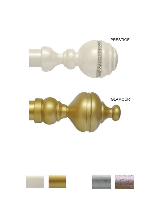 Terminali Per Bastone Tenda In Legno Noce - Diametro 35mm, Coppia Di Pomelli - Foto 7