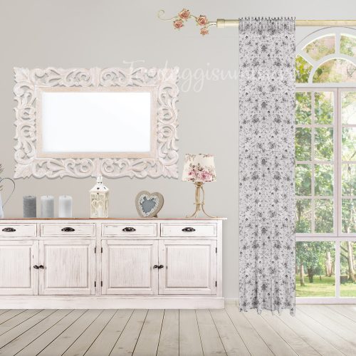 Tende a fiorellini shabby stile provenzale rosa - azzurre - gialle - grigie  - Su misura