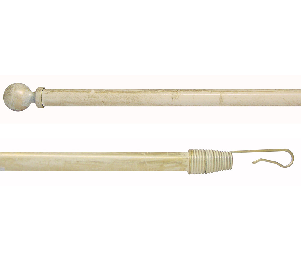 Asta Per Tende In Acciaio Inox Da 19 Mm | 1 O 2 Binari | Cromo Opaco O Oro Anticato | Lunghezze Da 120 A 600 Cm Con Connettori