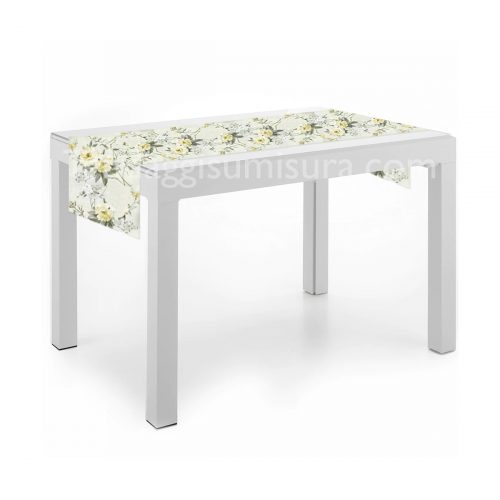 runner shabby floreale giallo blanc mariclo