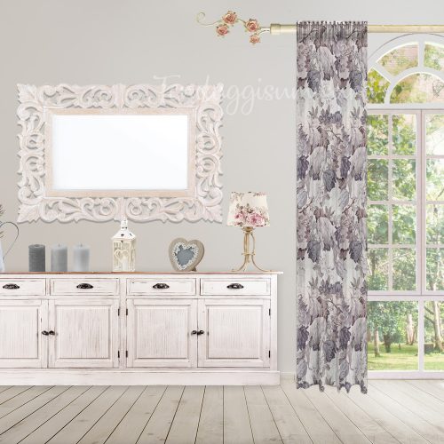 tende a fiori shabby stile provenzale grigio