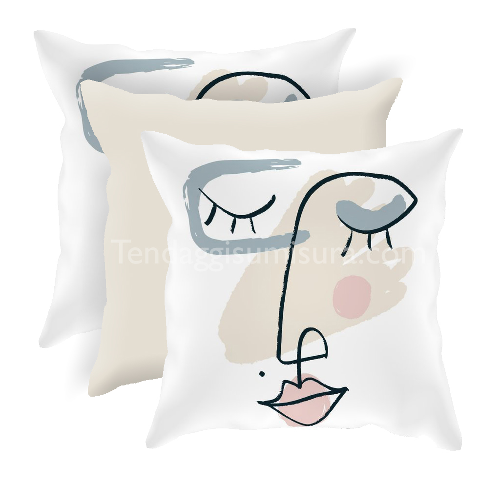 Cuscino Decorativo Velluto Arancione Nero E Bianco 45 X 45 Cm COVASNA