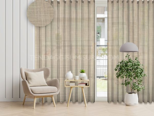 tenda a onda wave beige su misura