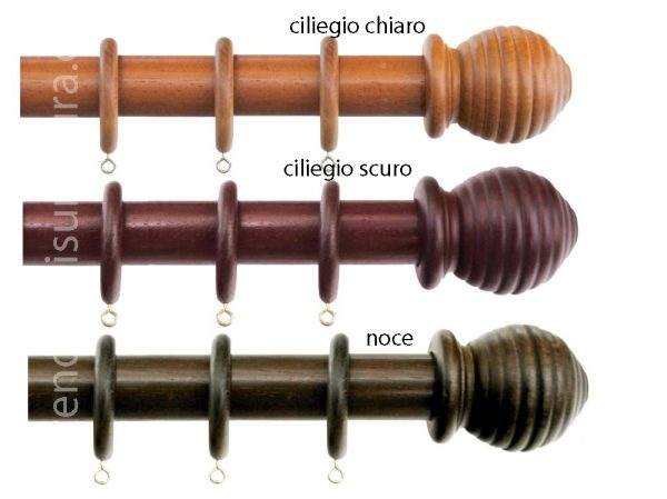 bastone tenda legno ciliegio mm.35