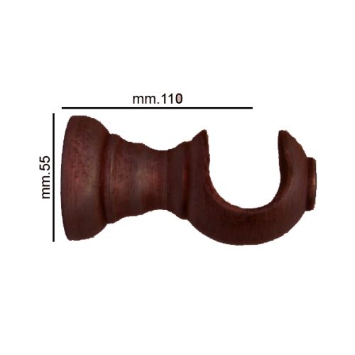 Bastone tenda in legno mm.35 ciliegio - immagine 3