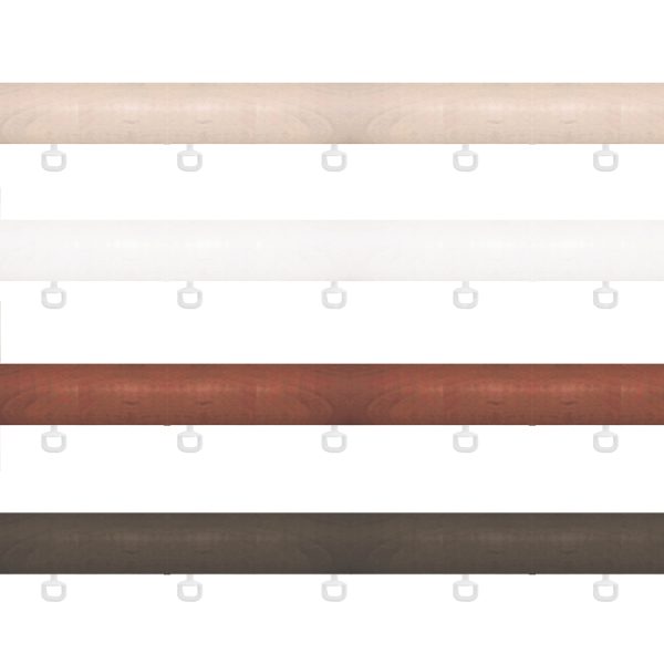 Tubo in legno con scorrevoli per tenda a onde mm.30