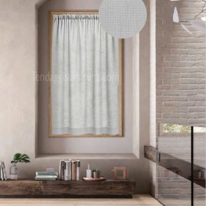 tendine a vetro arricciate grigio chiaro